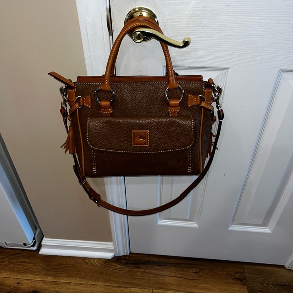 Dooney & Bourke Brown and Tan Leather Bag - Picture 6 of 16